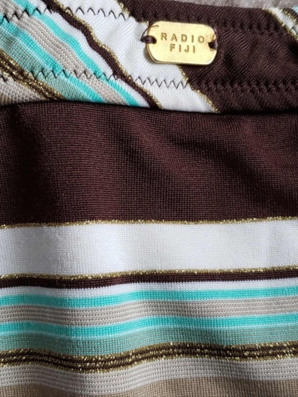 Radio Fiji Striped Triangle Bikini Set - Picture 2 of 4
